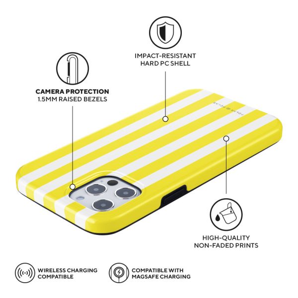 Yellow Stripe Custom - iPhone 12 Pro Max Case on Sale - Image 4